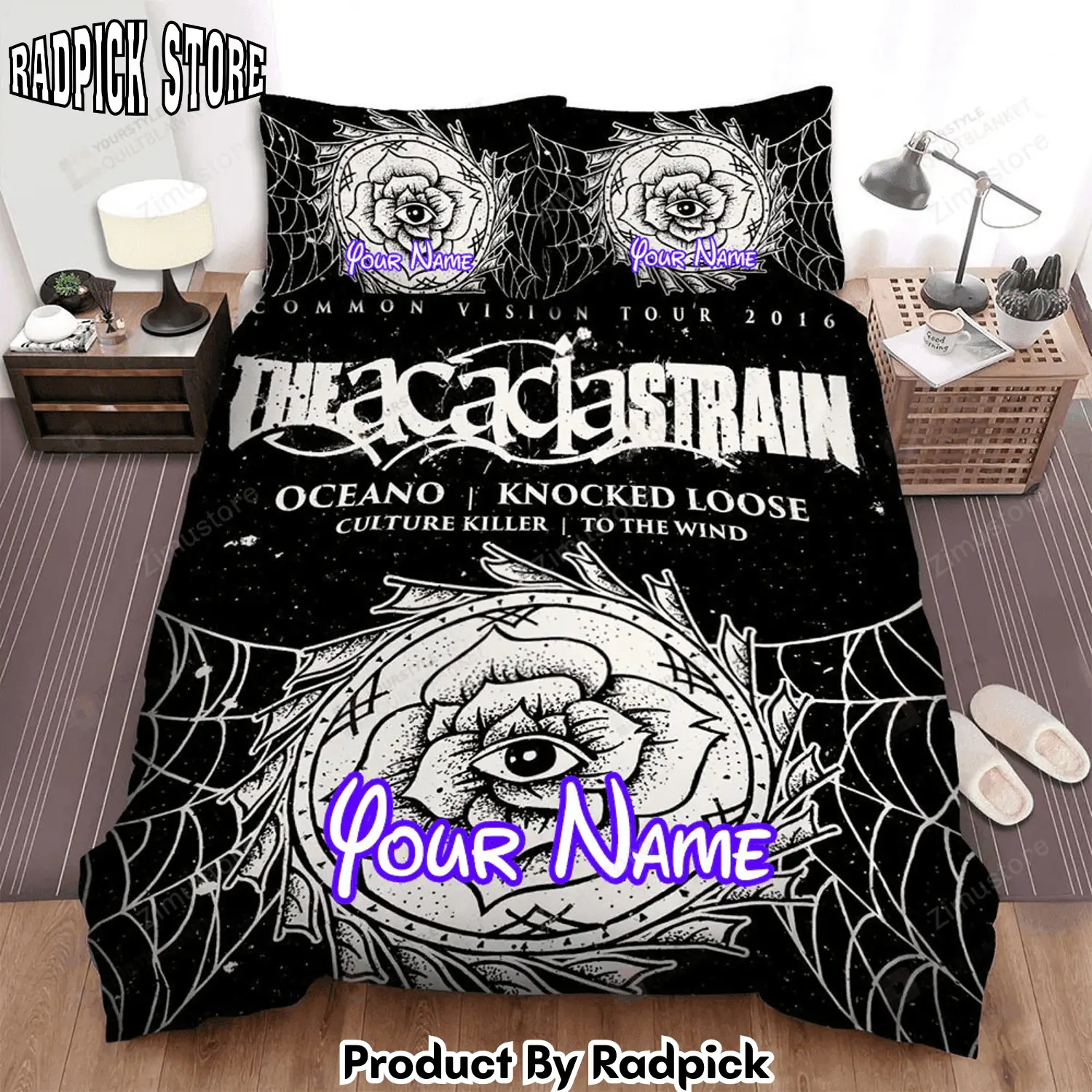 Radpick the acacia strain band common vision tour poster bed sheets spread comforter duvet cover personalized name bedding sets rp3271446